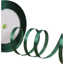 Saten Kurdele 2 cm 10 Metre Koyu Yeşil
