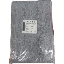 Dantel Polyester Sanal Tül Bant Gri 20 Metre En 6 cm On-60-G