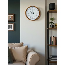 Zentime 36 cm Turuncu Dekoratif Duvar Saati