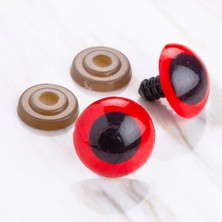 Loren 20 mm Kırmızı 5 Çift Amigurumi Göz
