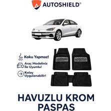 Hyundai Ioniq 6 Serisi Tüm Modeller Ile Uyumlu Universal Derin Havuzlu Paspas Krom Karbon