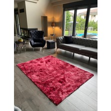 Doğuş Peluş Halı Batik Tavşan Fuşya Yumuşak Dokulu Peluş Halı Dikdörtgen