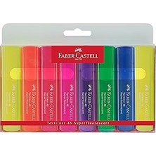 Starseven Faber-Castell Fosforlu Kalem Seti 8’li, Şeffaf Gövde, 7 Farklı Renk, Yeniden Doldurulabilir, 3 Fark