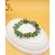 Nevoka Karışık Geometrik Şekilli Su Yeşili Akrilik Bileklik