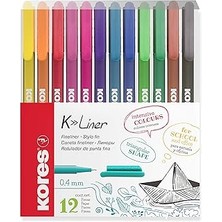 Starseven Kores FL28112 Fineliner-Set, 0,4 Mm, 12 Renk