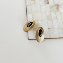 Vesce Atelier Onyx Ray Çelik Küpe