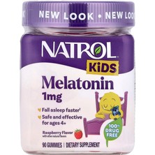 Natrol Kids Gummies 1 Mg 90 Gummies – 4+ Yaş Çocuklar Için Uyku Desteği, Ahududu Aromalı, Vejetaryen