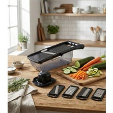 Master Chef Çok Amaçlı Şarjörlü Pratik Mandolin Rende Dilimleyici