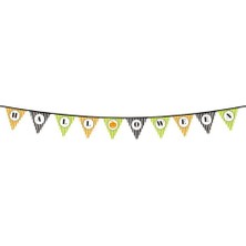 NW NessiWorld Cadılar Bayramı Kabak Temalı Halloween Yazılı Banner Süs Flama 3 Metre