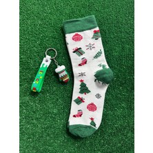 CNS Concept YILBAŞI SÜSÜ KREM GEYİK ÇORAP & ANAHTARLIK TAKIM