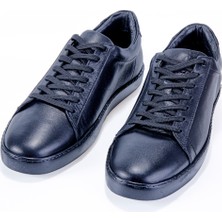 Vantaggio Shoes Nore Siyah Hakiki Deri Büyük Beden Erkek Sneaker Ayakkabı ,günlük Casual Ayakkabı