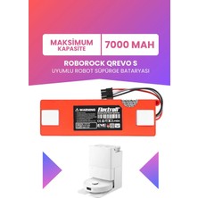 Electroll Roborock Qrevo S Uyumlu Batarya 7000MAH Pil Robot Süpürge Bataryası (Qrevo S)