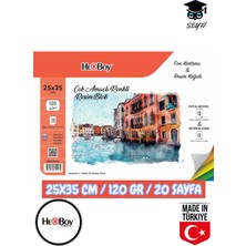 Seyfi Kırtasiye 25X35 cm 120 gr Fon Kartonu ve Resim Kağıdı Defteri 20 Sayfa Telli Herboy