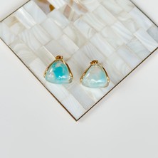 Vesce Atelier Azure Stone Çelik Küpe