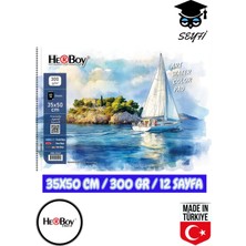 Seyfi Kırtasiye 35X50 Eskiz Kara Kalem Çizim Defteri 300 gr Telli 12 Sayfa Herboy