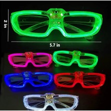 Butik Bfs Mavi LED Işıklı Parti Gözlüğü 3 Modlu – Gece Eğlence Gözlüğü
