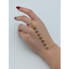 Lagül Aksesuar 316L Çelik Kararmaz Paslanmaz Gold Kalp Detaylı Şahmeran