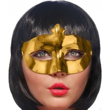 NW NessiWorld Altın Renk Kostüm Partisi Extra Parlak Balo Maskesi 15X10 cm Nessiworld