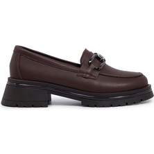 Zeytuk Casual Hakiki Deri Kahverengi Kadın Ayakkabı