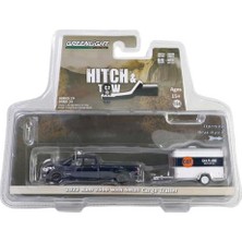 NW NessiWorld 1/64 2023 Ram 2500 With Small Cargo Trailer Model Araba