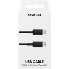 Day Samsung Galaxy 45W EP-DN975BBA 5A Type C To Type C Siyah Hızlı Şarj ve Data Kablosu 100CM (Garantili)