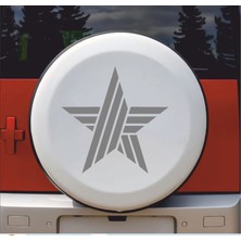 Sticker Dizayn Çubuk Desenli Yıldız Sticker - Araba Oto Motosiklet Karavan Cam Sticker - 00059