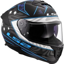 Ls2 Stream 2 Galdam Kapalı Motosiklet Kaskı Mat Siyah-Mavi