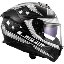 Ls2 Stream 2 Galdam Siyah-Beyaz Fullface Motosiklet Kaskı