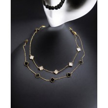 Rüzgar Bijuteri Yonca Figürlü 2’li Kolye Seti | Minimal Şık Tasarım | Günlük Kullanıma Uygun Kadın Kolye