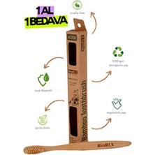 Biorlx Doğal Bambu Diş Fırçası Orta Sertlikte %100 Doğal Bambu Ağacı 1 Adet
