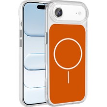 Roketcim Apple iPhone 17 Air Kılıf M-Safe Şarj Özellikli Metal Buton Tasarımlı Ikonik Sert Silikon Kapak