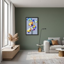 Bfm Dijital Baskı Merkezi Estetik Renkli Çiçek Temalı Mdf Tablo – Modern Ev ve Ofis Duvar Aksesuarı