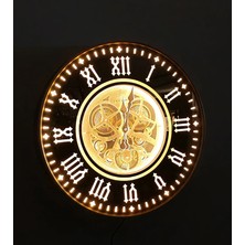 Livenda Özel Tasarım Metal Çarklı Ledli Duvar Saati ALK5122