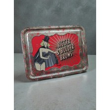 Hureggo Vintage ''bıgger & Bolder Brows''dekoratif Teneke Kutu & 17X13 cm