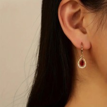 Sevas Gold Altın Renk Kadın Damla Halka Küpe