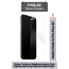 Mietubl Xiaomi Redmi Note 14 Pro Plus 5g Uyumlu Kristal Şeffaf Parlak Nano Ekran Koruyucu | Kenarsız Tam Şeffaf Tasarım, Kırılmaz Esnek Polymer Zırh