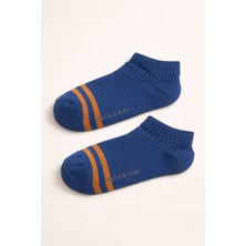 Çocuk Çizgili Basic Patik Çorap Lacivert