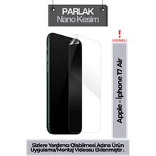 Mietubl iPhone 17 Air Uyumlu Kristal Şeffaf Parlak Nano Ekran Koruyucu | Kenarsız Tam Şeffaf Tasarım, Kırılmaz Esnek Polymer Zırh