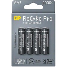 Gp Recyko Pro Aa 2000 Mah Şarjlı 4'lü Pil