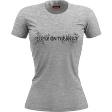 Kappa Kadın Mor Baskılı T-Shirt