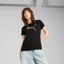 Puma Graphıcs Floral Cat Logo Tee Kadın T-Shirt