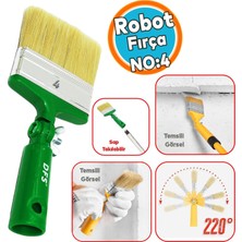 Nzb Robotik Boya Fırçası Kestirme Boyama Fırçası 180° Derece Kıvrılabilir Sap Takılabilir Iç Dış Cephe