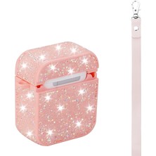 Roketcim Apple Airpods Airbag 45 Bilek Askı Aparatlı Simli Şeffaf Kılıf