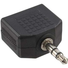 Powermaster 3.5 mm Stereo Erkek - 3.5 mm 2 Dişi Çevirici Jack