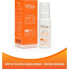 PlusWiss+ Face Güneş Kremi Spf50 50ML-antioksidan Yüz Için Güneş Kremi