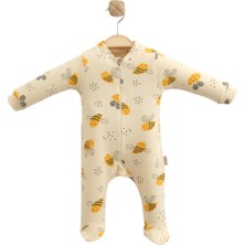 Arı Desenli Fermuarlı Bebek Çocuk Tulumu