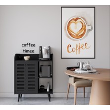 Enwood Magnetar Siyah Mdf Kahve Köşesi Ahşap Ayaklı Panjur Kapaklı-Raflı