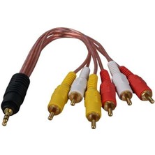 3.5 mm Stereo Erkek -6 Tos Erkek 5+1 Ses Sistemi Kablosu