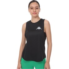 Kappa Kadın Siyah Kolsuz T-Shirt