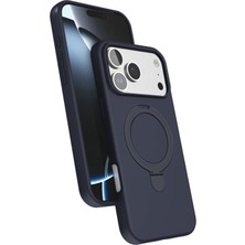 Nezih Case Apple iPhone 17 Pro Uyumlu Içi Kadife Stand Olabilen Halka Yüzüklü Kılıf